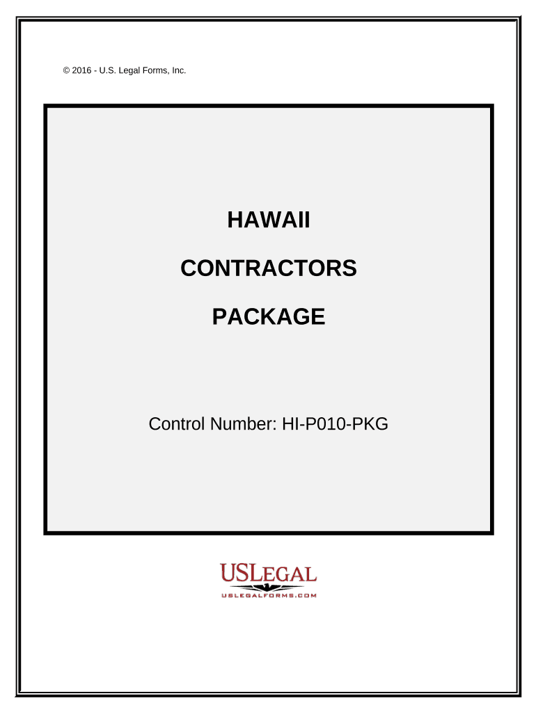 Contractors Forms Package Hawaii