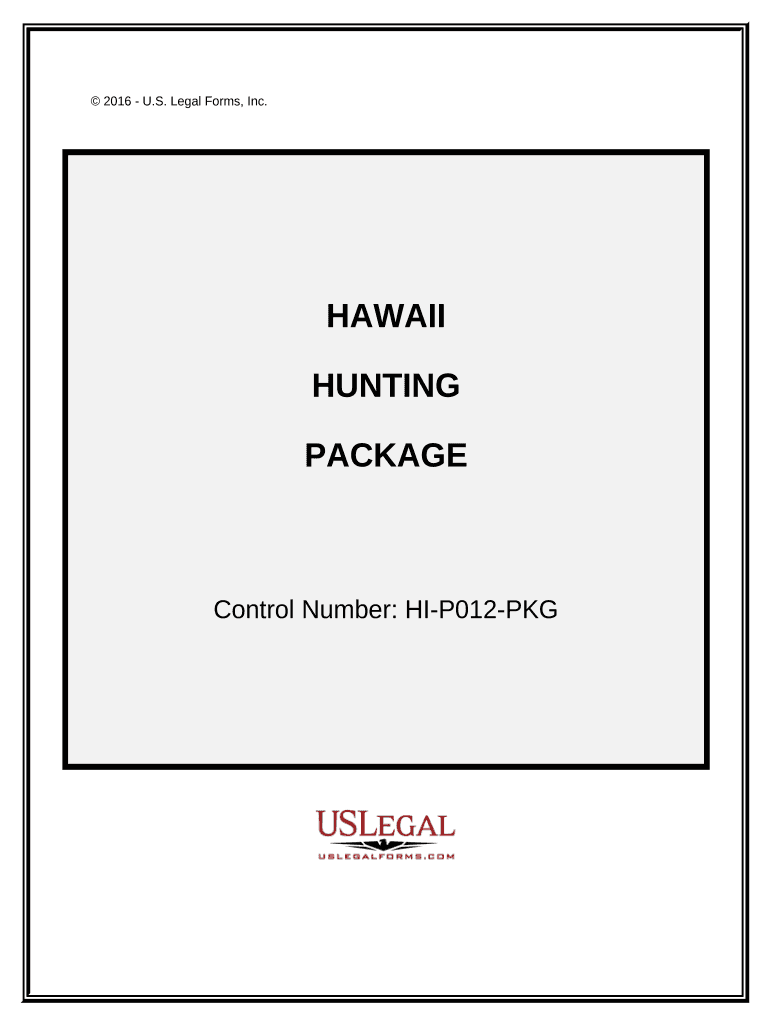 Hunting Forms Package Hawaii