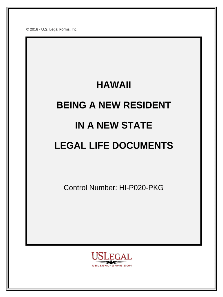 New State Resident Package Hawaii  Form