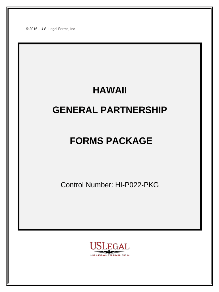 General Partnership Package Hawaii  Form