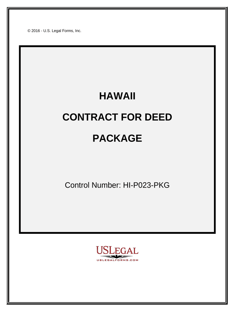 Contract for Deed Package Hawaii  Form