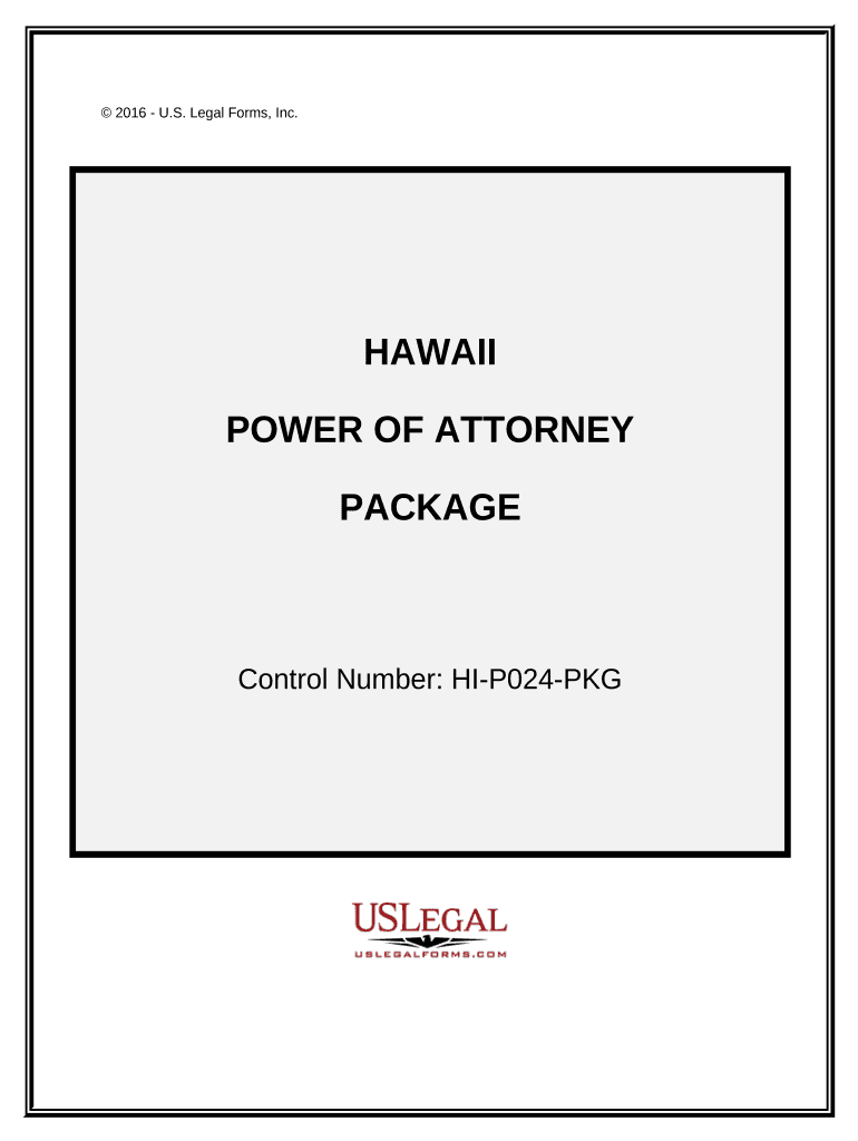Power of Attorney Forms Package Hawaii