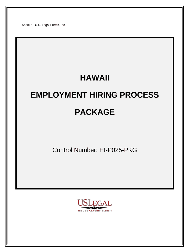 Employment Hiring Process Package Hawaii  Form