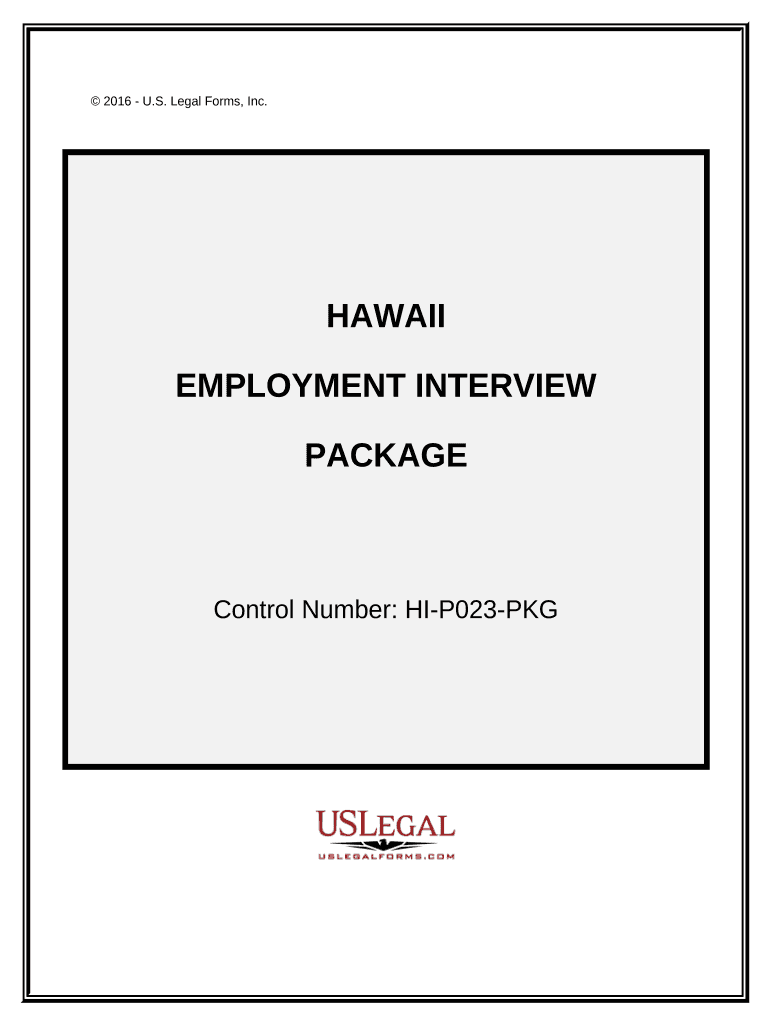 Employment Interview Package Hawaii  Form