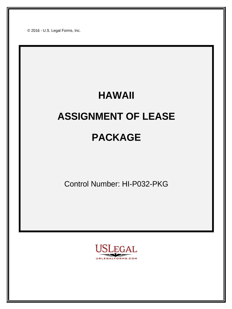 Assignment of Lease Package Hawaii  Form