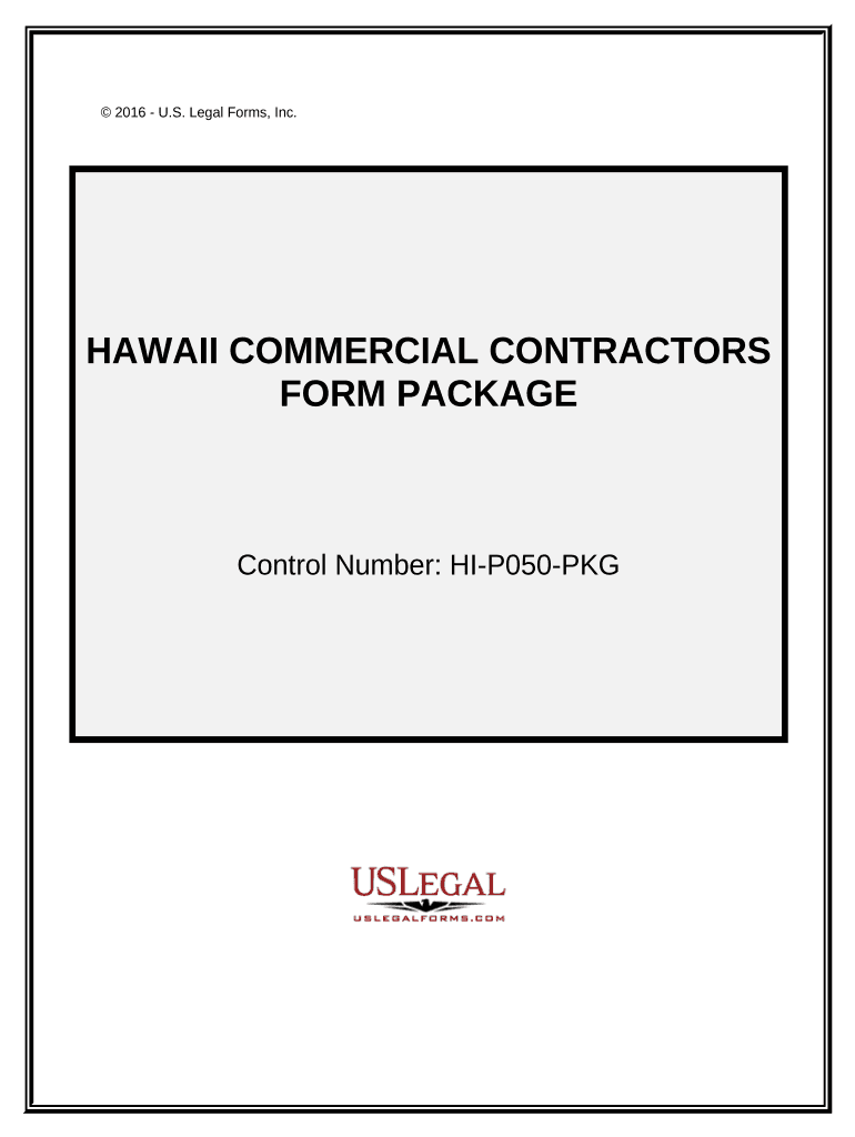 Commercial Contractor Package Hawaii  Form