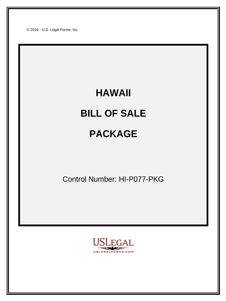 Hawaii Bill Sale  Form