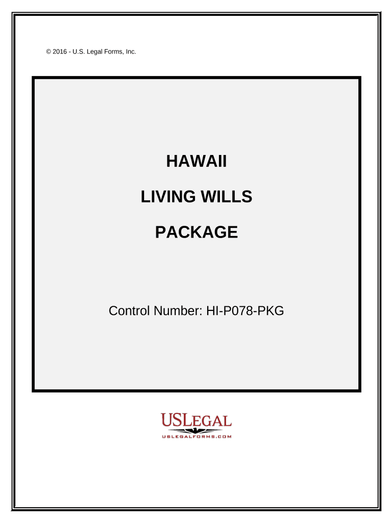 Living Wills and Health Care Package Hawaii  Form