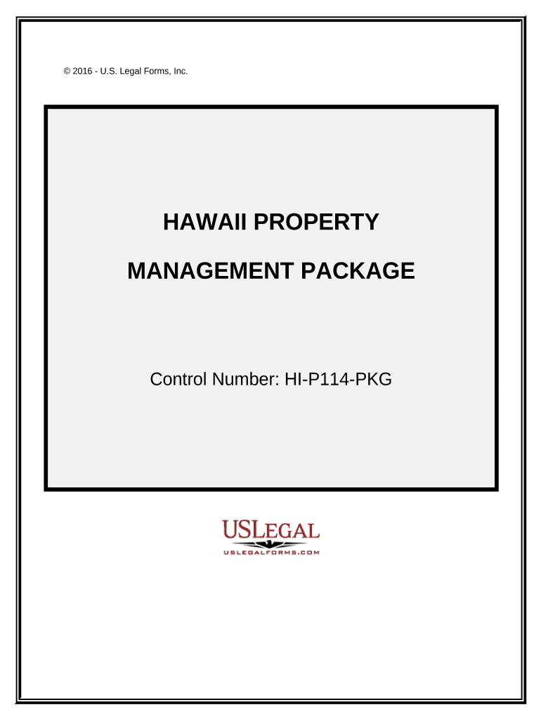 Hawaii Property Management Package Hawaii  Form