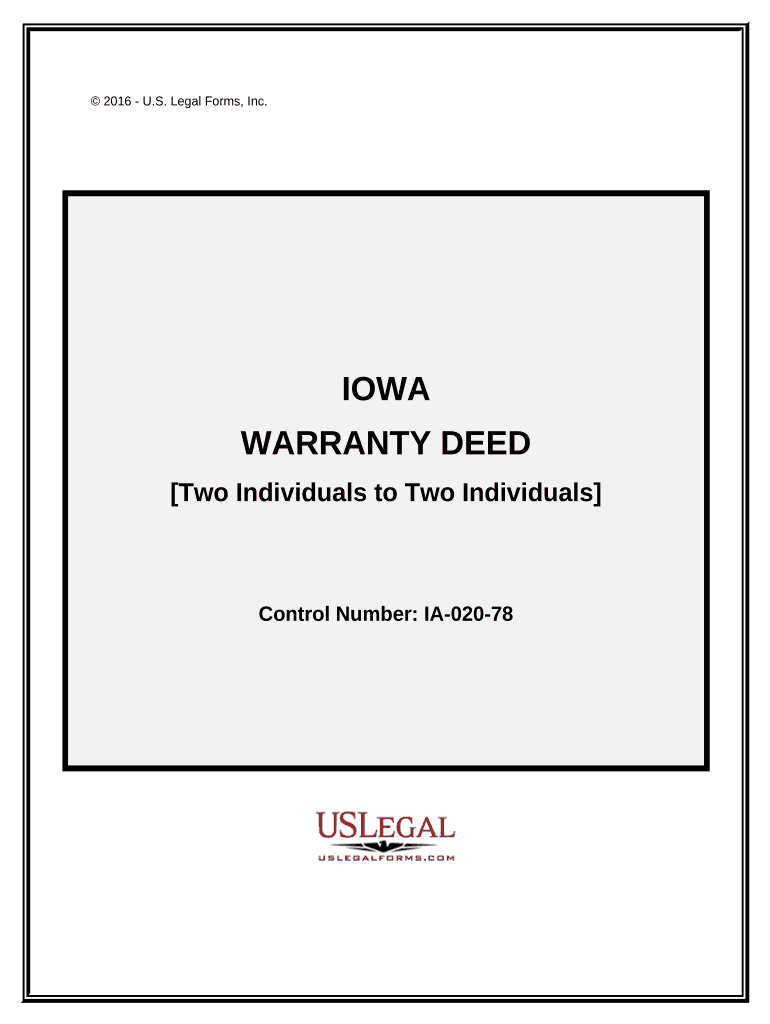 Iowa Warranty Deed  Form