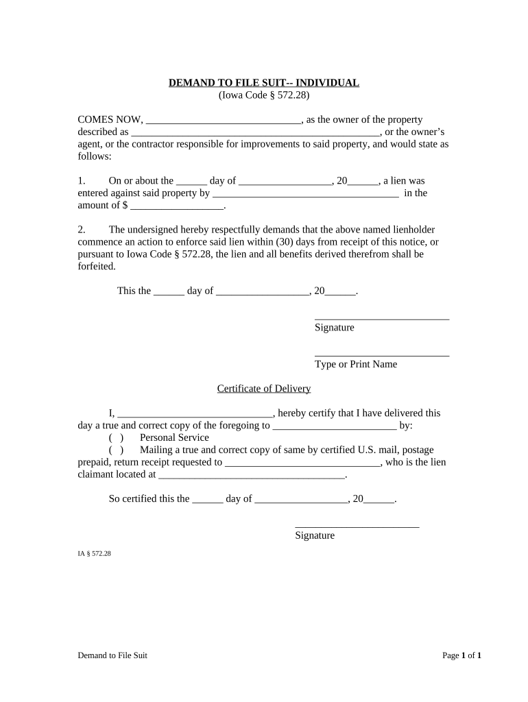 Iowa File  Form