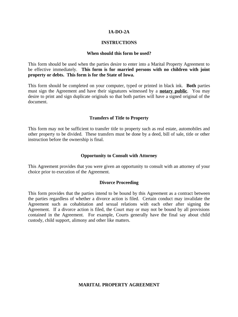 Marital Legal Separation and Property Settlement Agreement No Children Parties May Have Joint Property or Debts Effective Immedi  Form