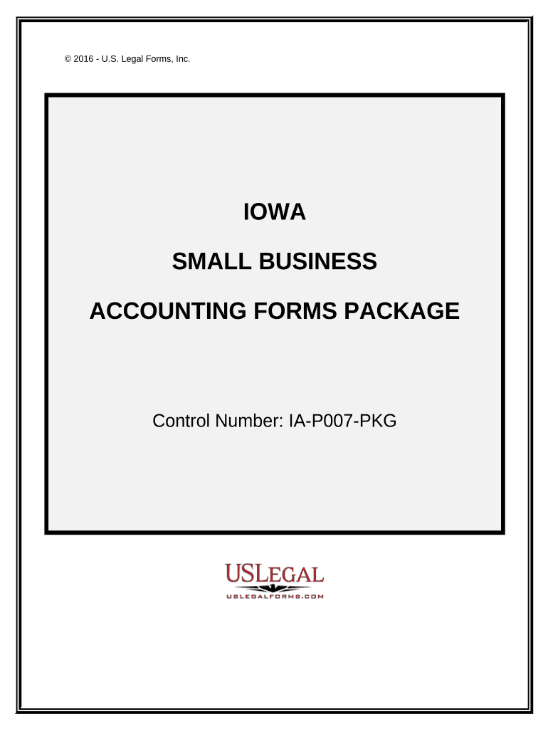 Small Business Accounting Package Iowa  Form