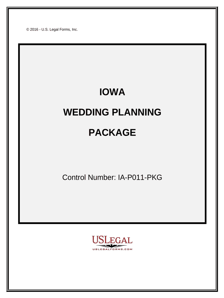 Wedding Planning or Consultant Package Iowa  Form