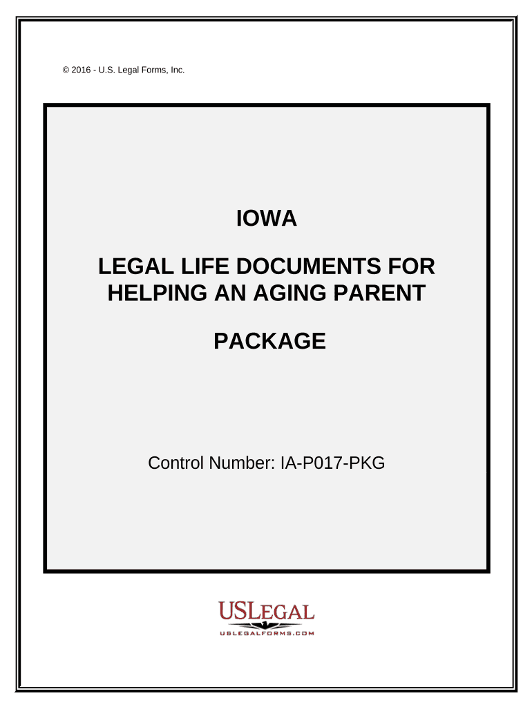 Aging Parent Package Iowa  Form