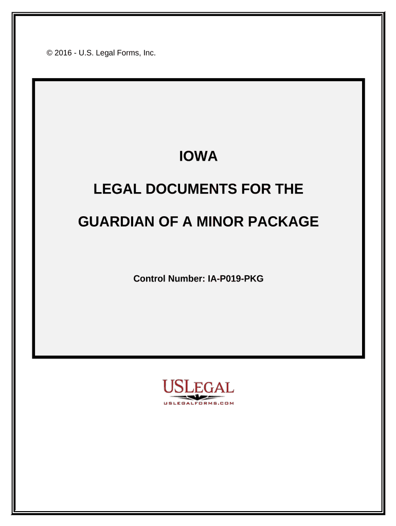Legal Documents for the Guardian of a Minor Package Iowa  Form