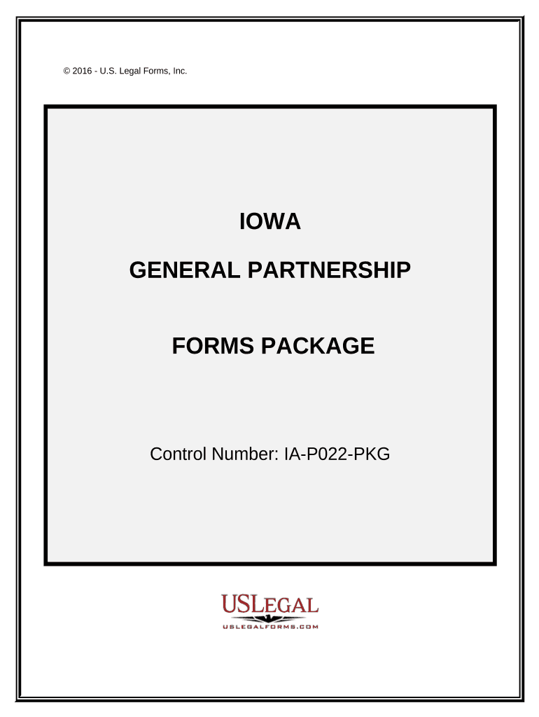 General Partnership Package Iowa  Form