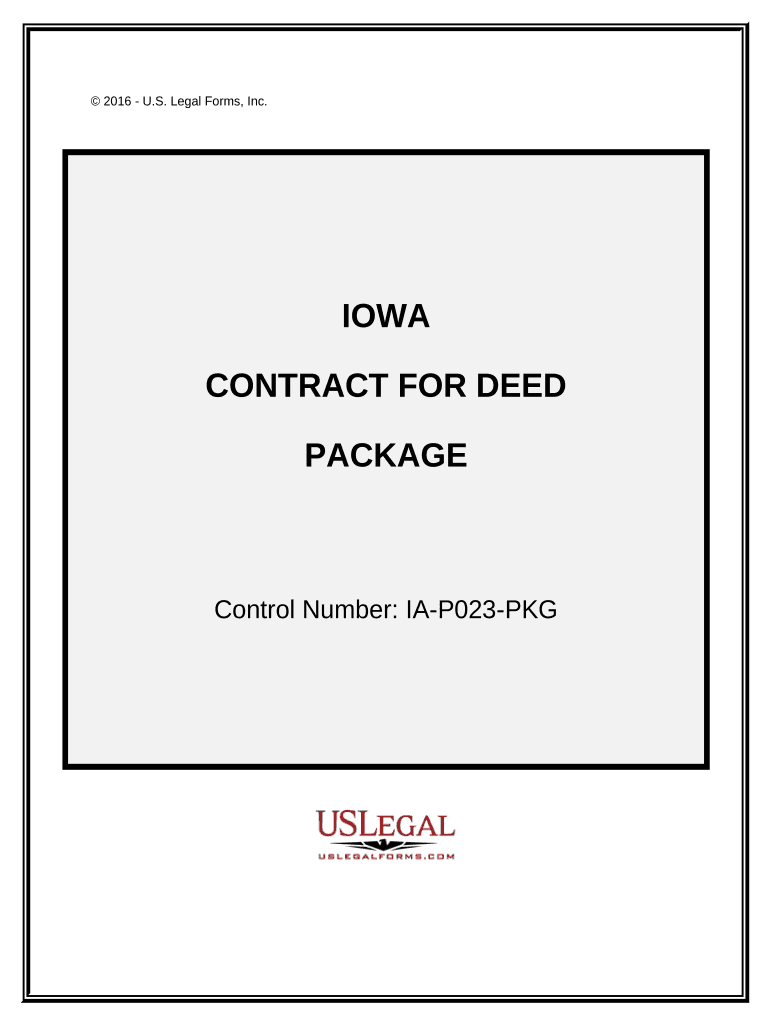 Contract for Deed Package Iowa  Form