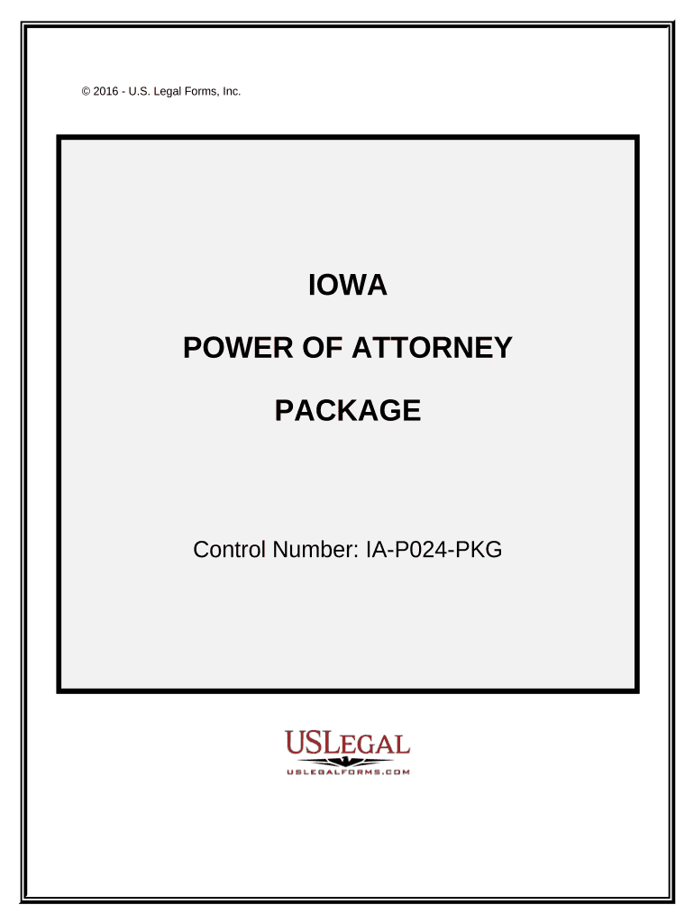 Power of Attorney Forms Package Iowa