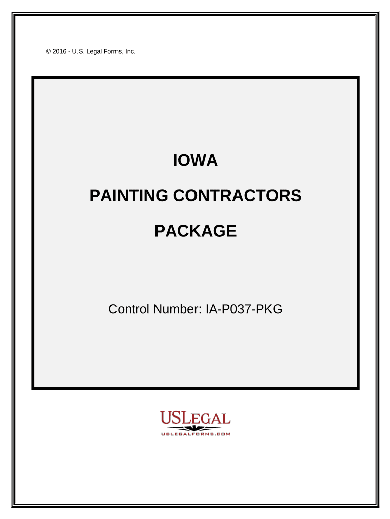 Painting Contractor Package Iowa  Form