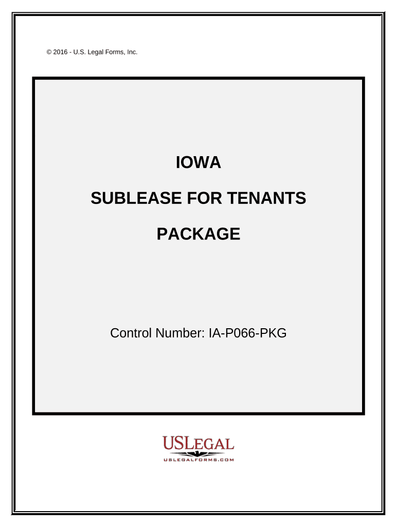 Iowa Sublease  Form