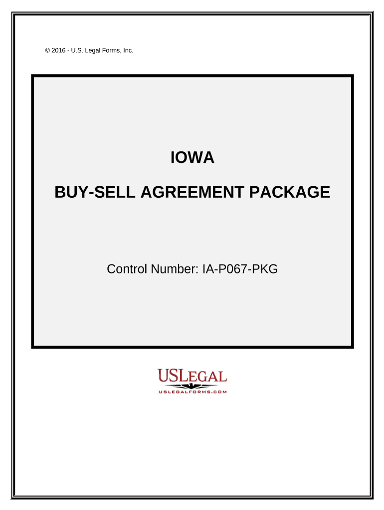 Buy Sell Agreement Package Iowa  Form