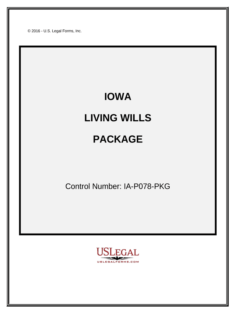 Living Wills and Health Care Package Iowa  Form