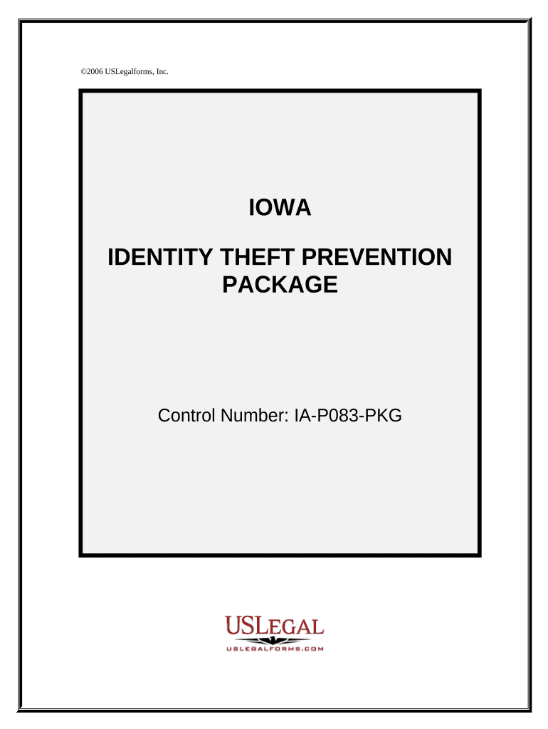 Identity Theft Prevention Package Iowa  Form