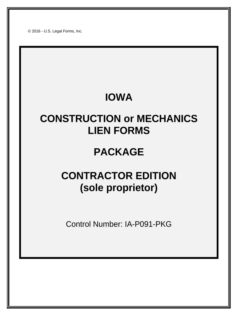 Iowa Lien  Form