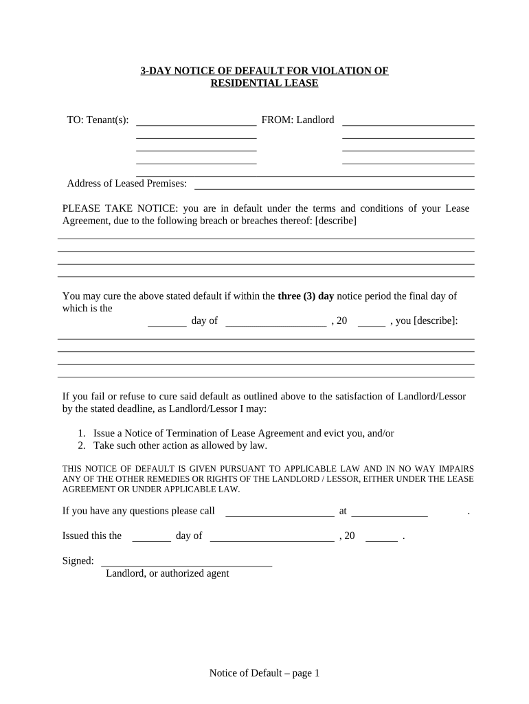 Idaho Termination  Form