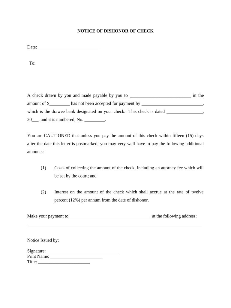 Idaho Notice  Form