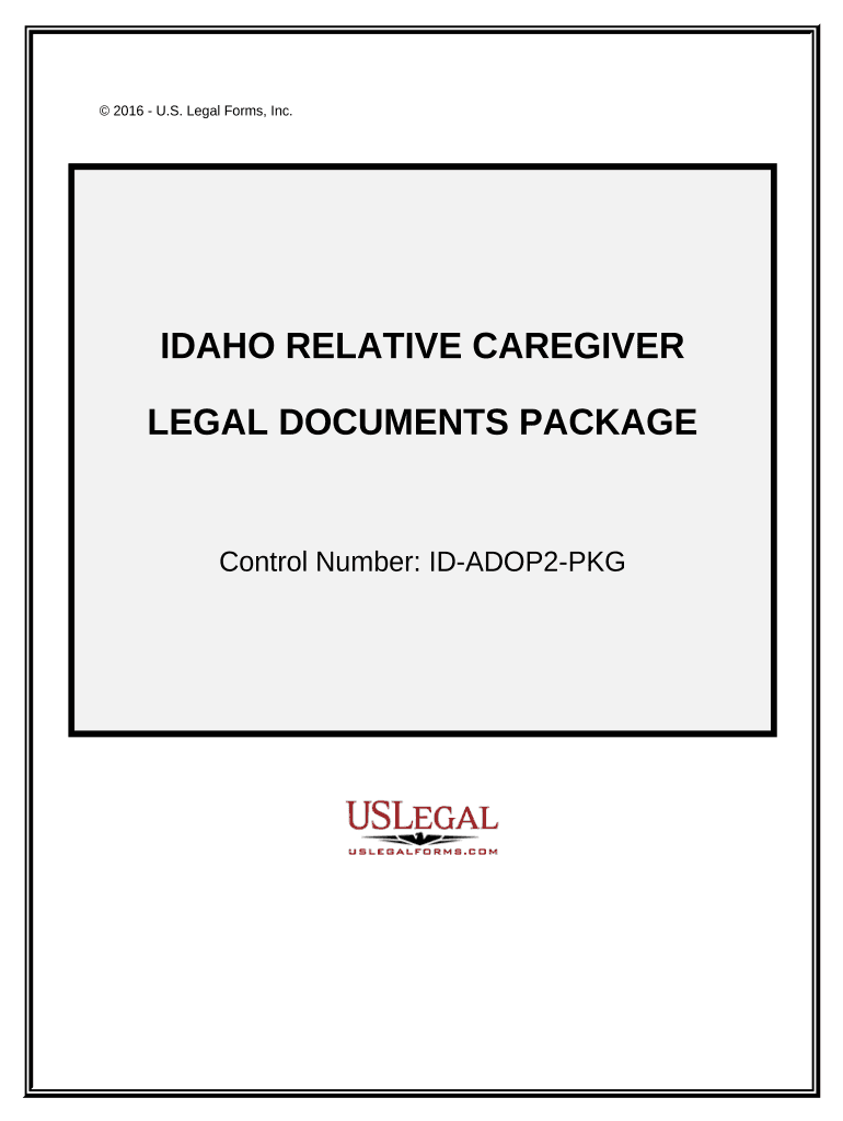 Idaho Relative Caretaker Legal Documents Package Idaho  Form
