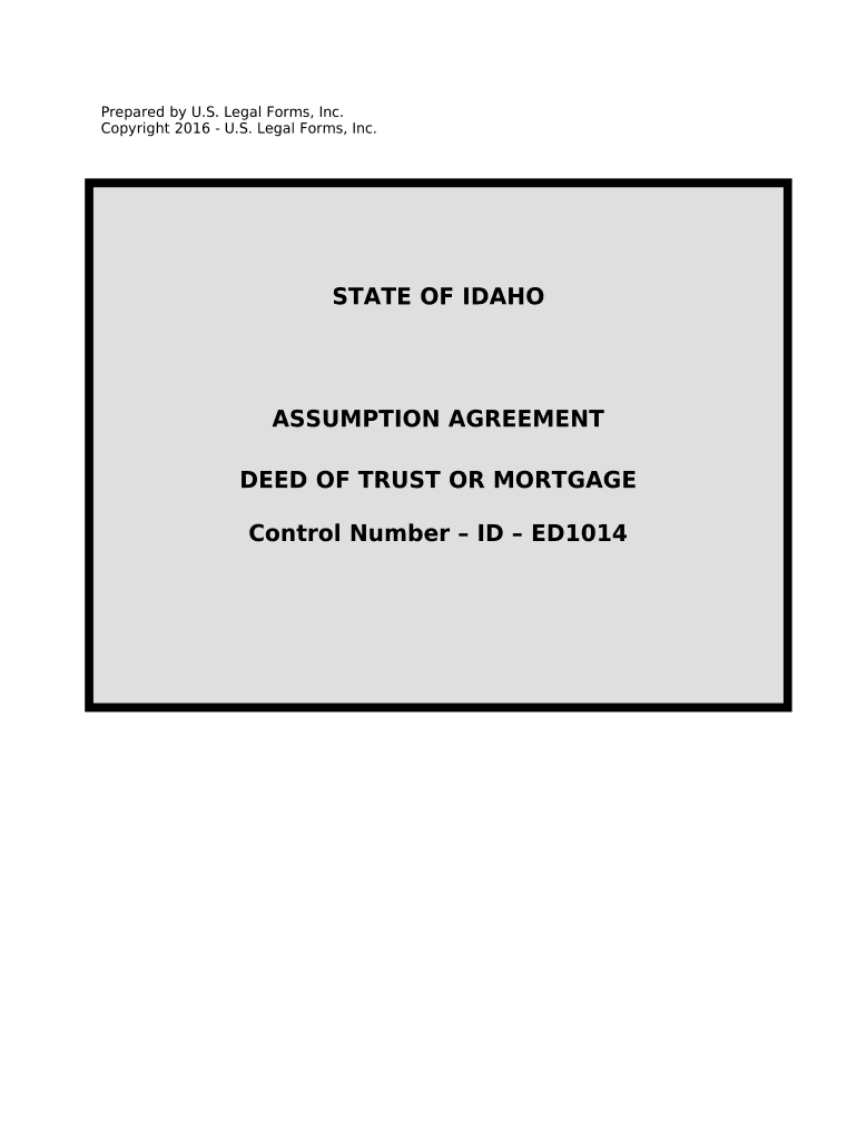 Assumption Agreement of Deed of Trust and Release of Original Mortgagors Idaho  Form