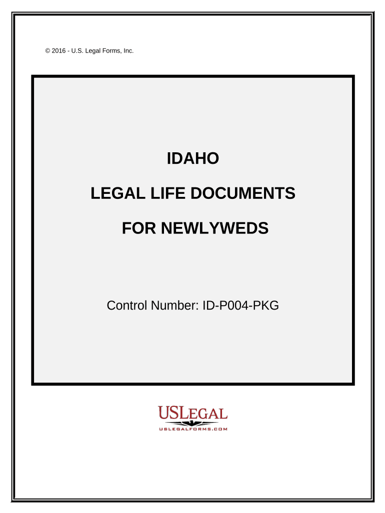 Essential Legal Life Documents for Newlyweds Idaho  Form