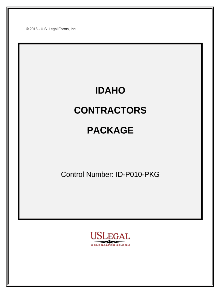 Contractors Forms Package Idaho