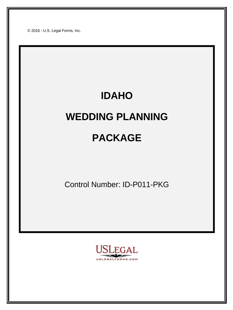 Wedding Planning or Consultant Package Idaho  Form