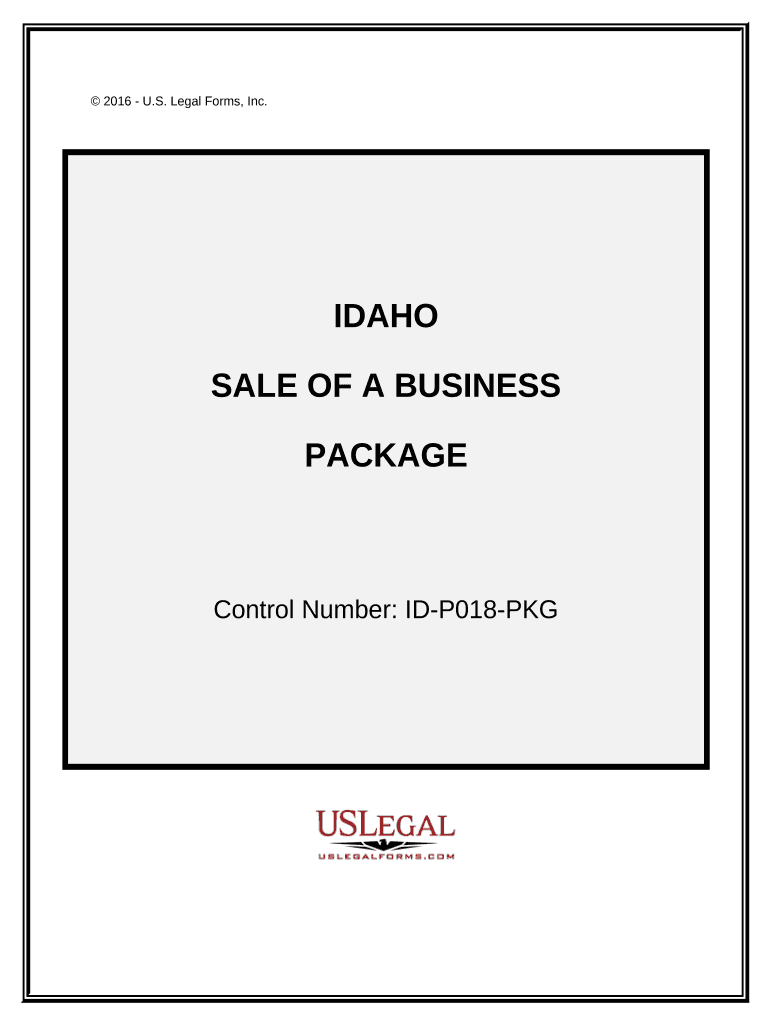 Sale of a Business Package Idaho  Form