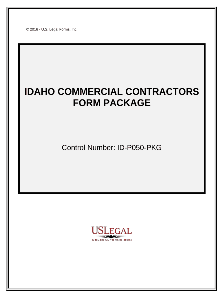 Commercial Contractor Package Idaho  Form
