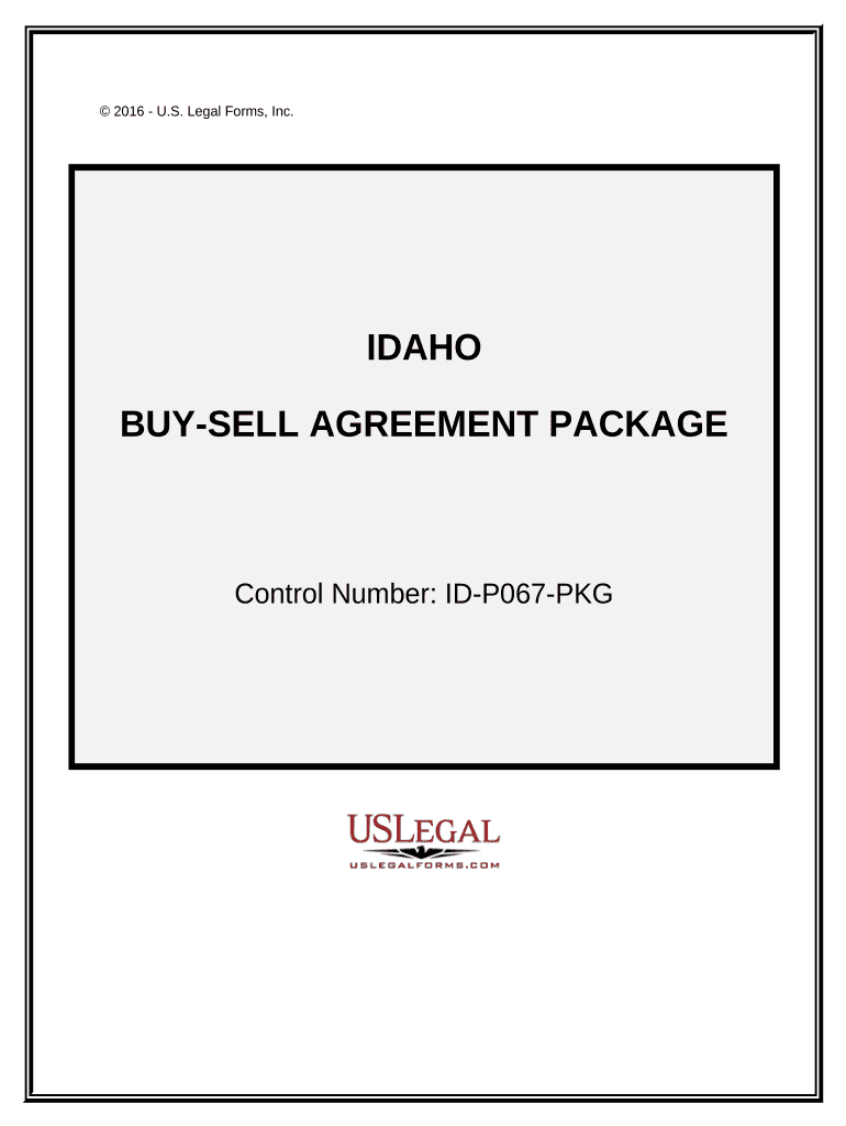 Buy Sell Agreement Package Idaho  Form
