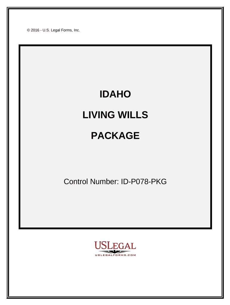Living Wills and Health Care Package Idaho  Form