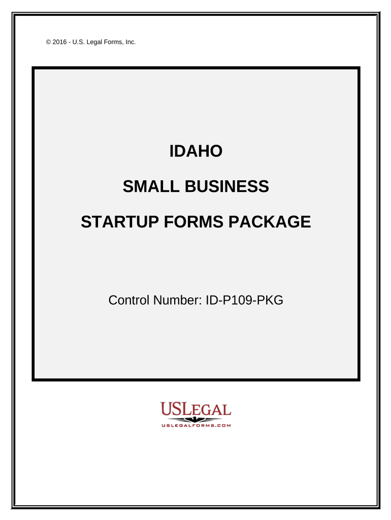 Idaho Small Business Startup Package Idaho  Form