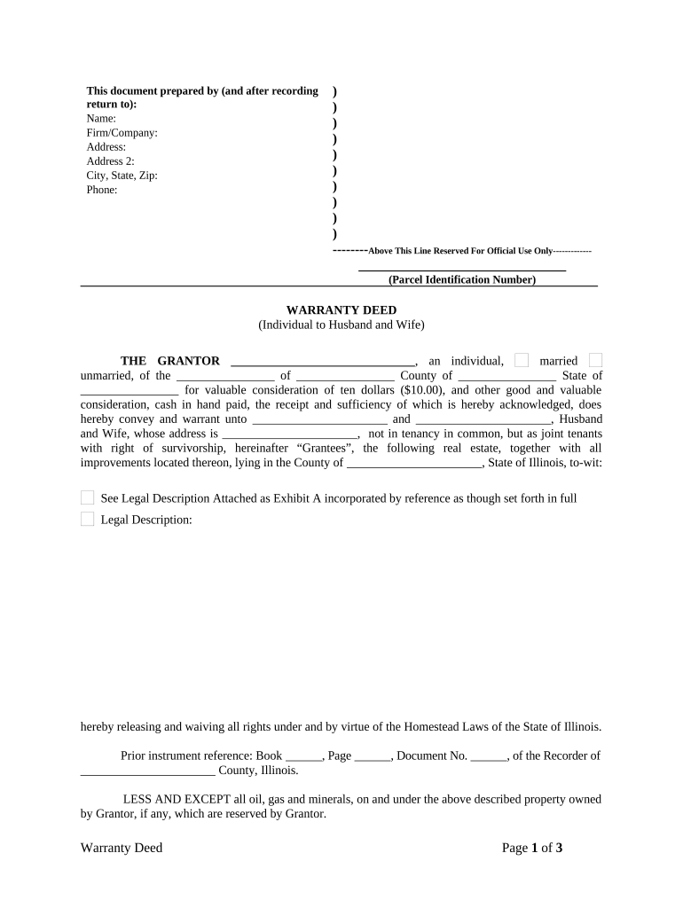 Illinois Husband Wife  Form