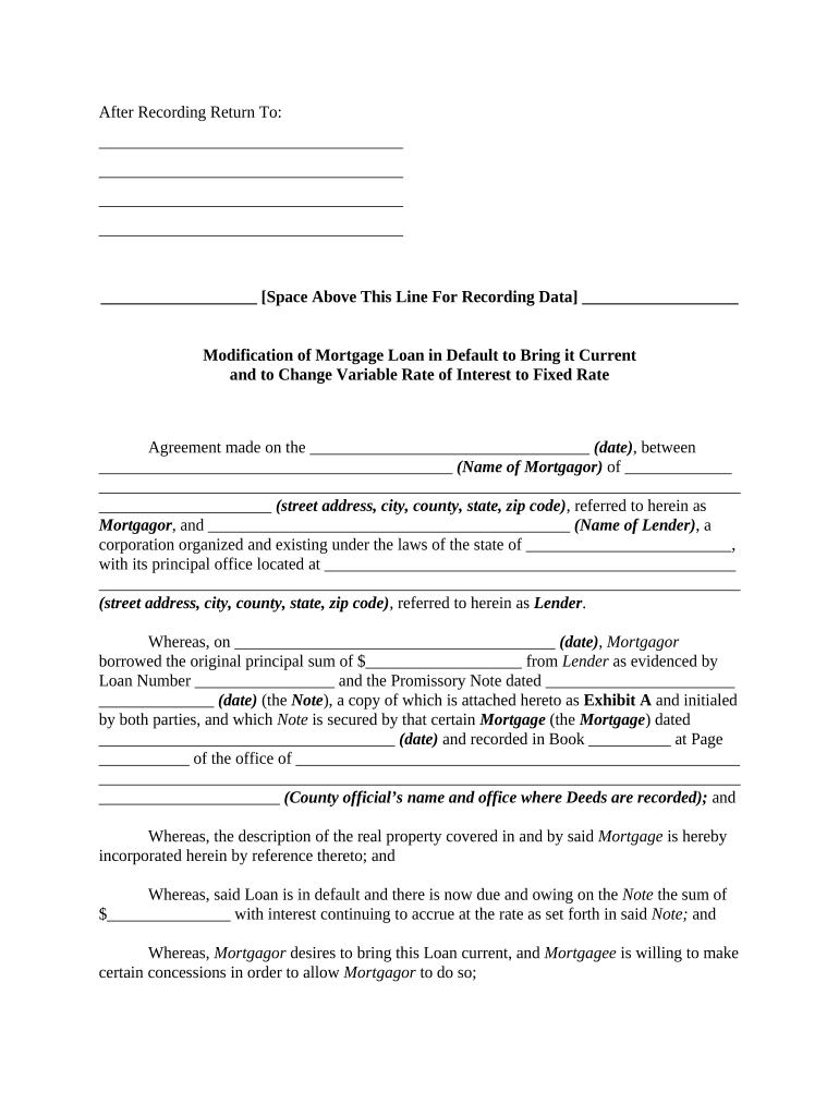 Illinois Modification  Form