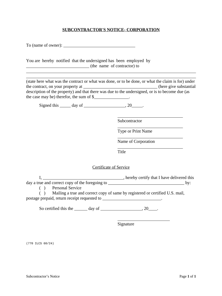 Illinois Corporation Llc  Form