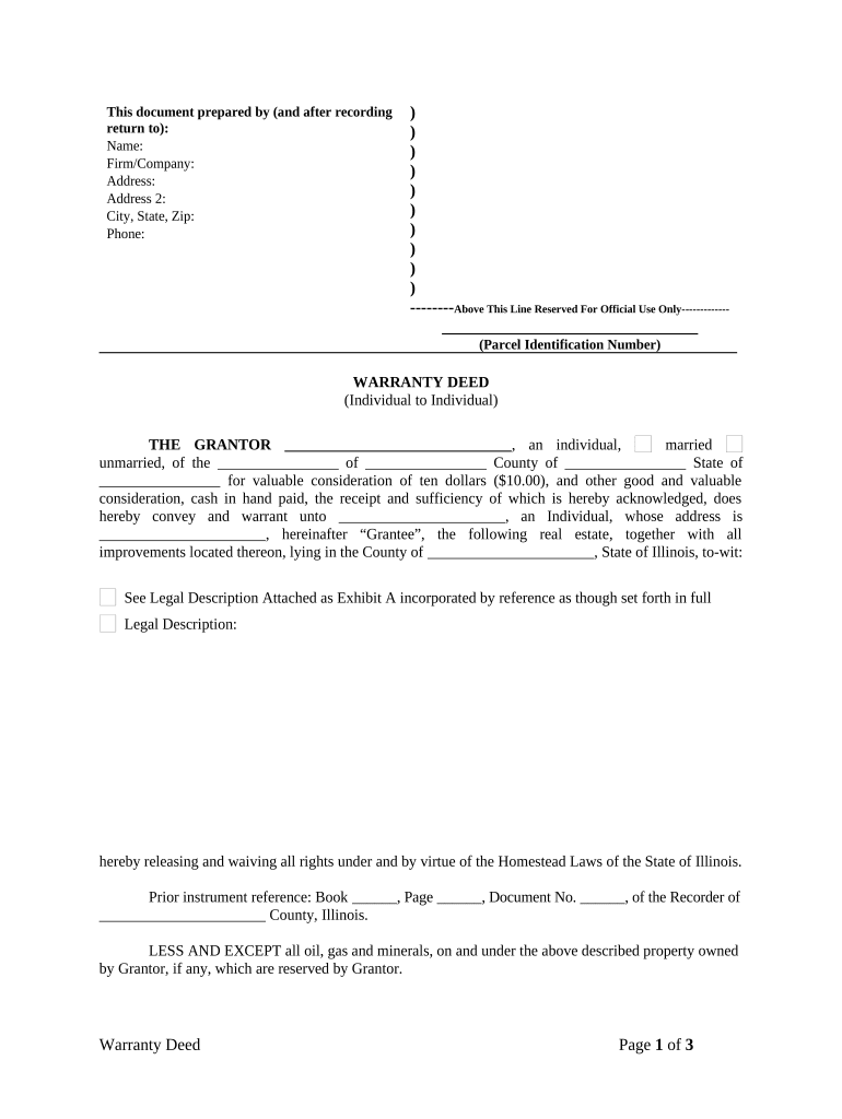 Il Warranty Deed  Form