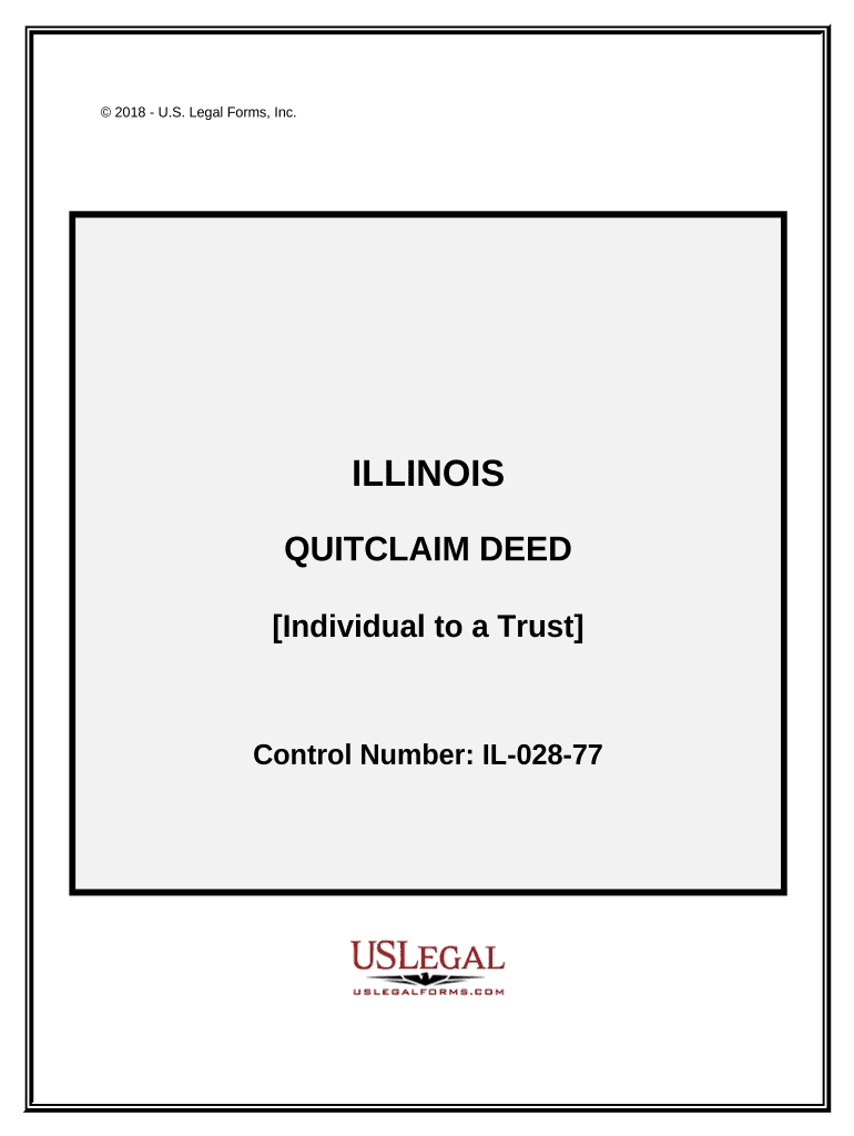 Quitclaim Deed from an Individual to a Trust Illinois  Form