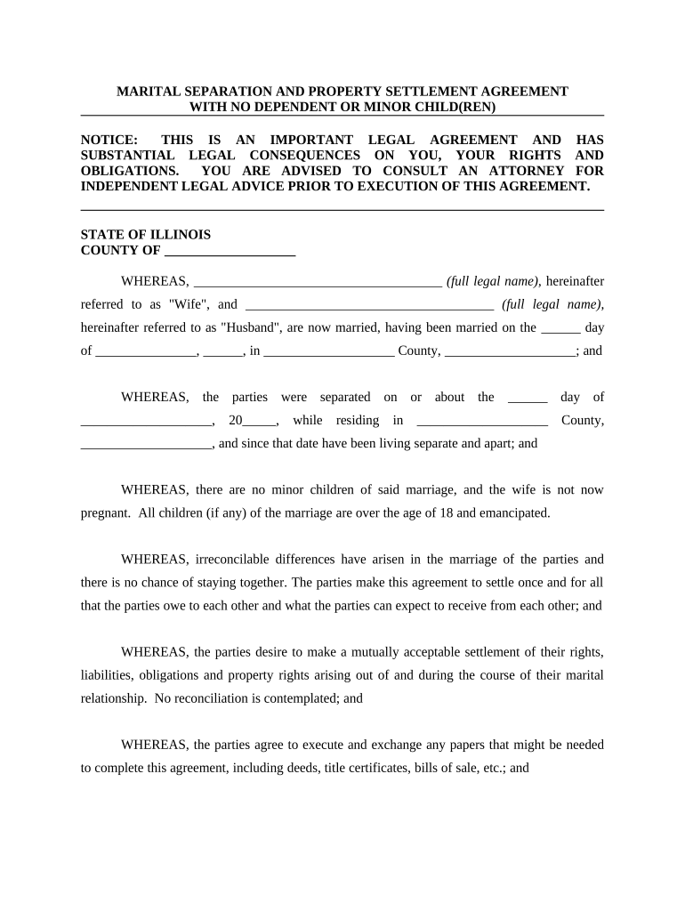 Il Settlement  Form