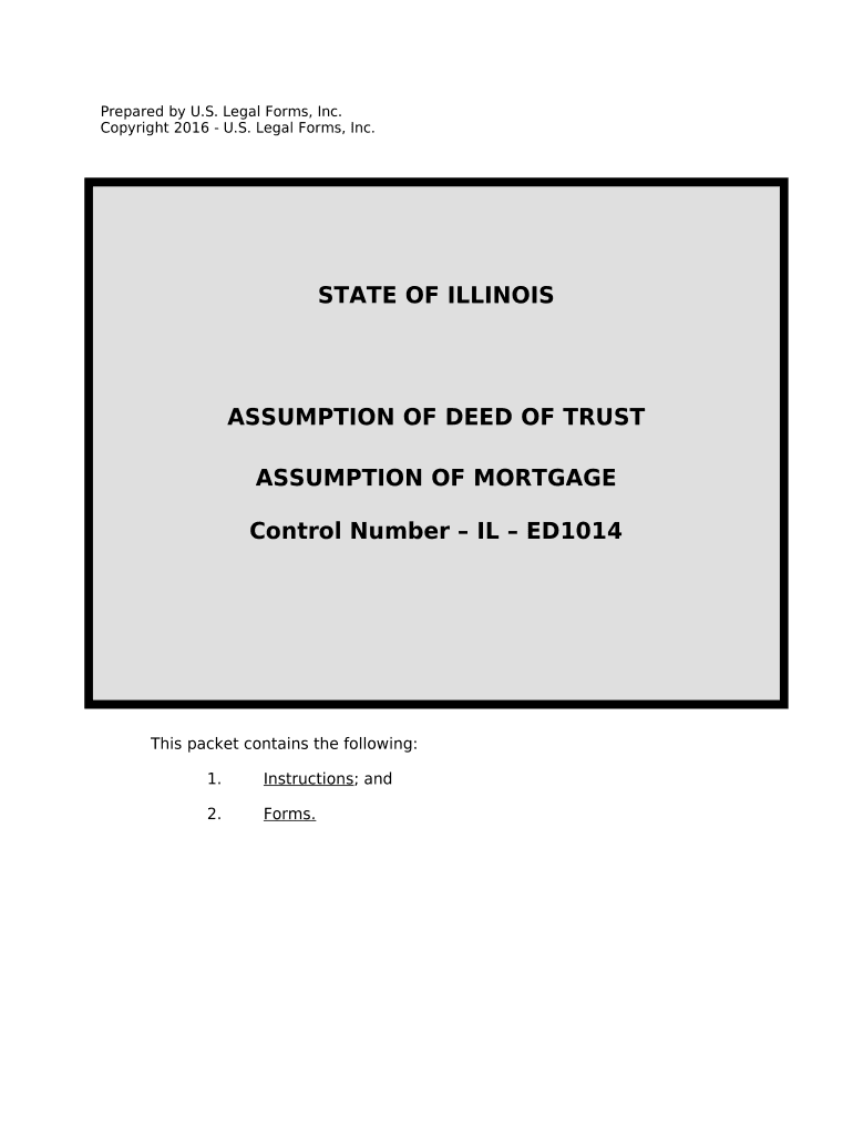 Assumption Agreement of Mortgage and Release of Original Mortgagors Illinois  Form