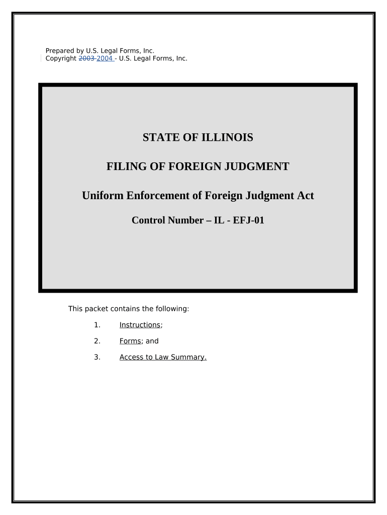 Il Foreign Judgment  Form