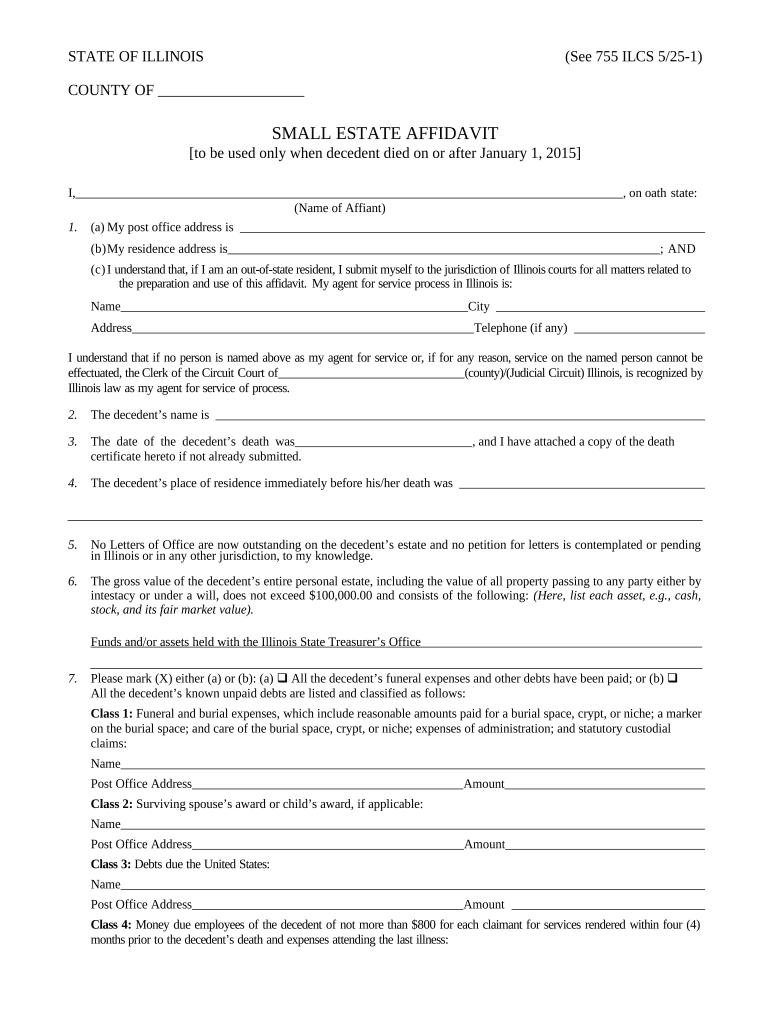 Illinois Estates  Form